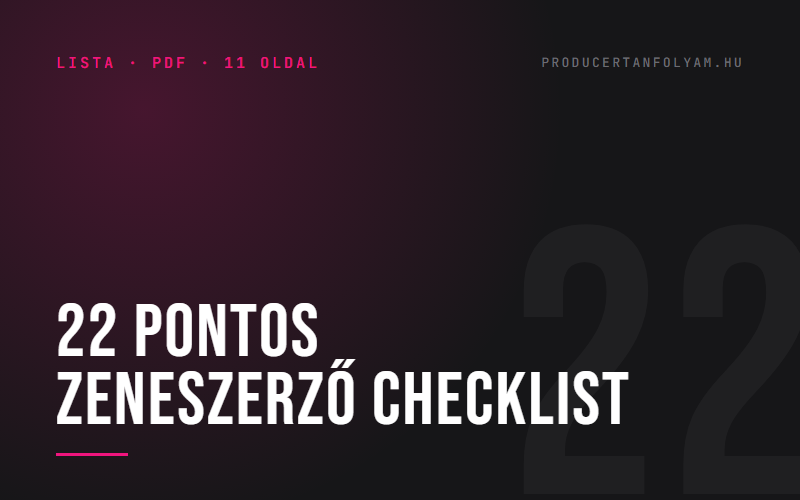 22 pontos zeneszerző checklist, borító